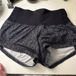 Women's Black and Gray Shorts
